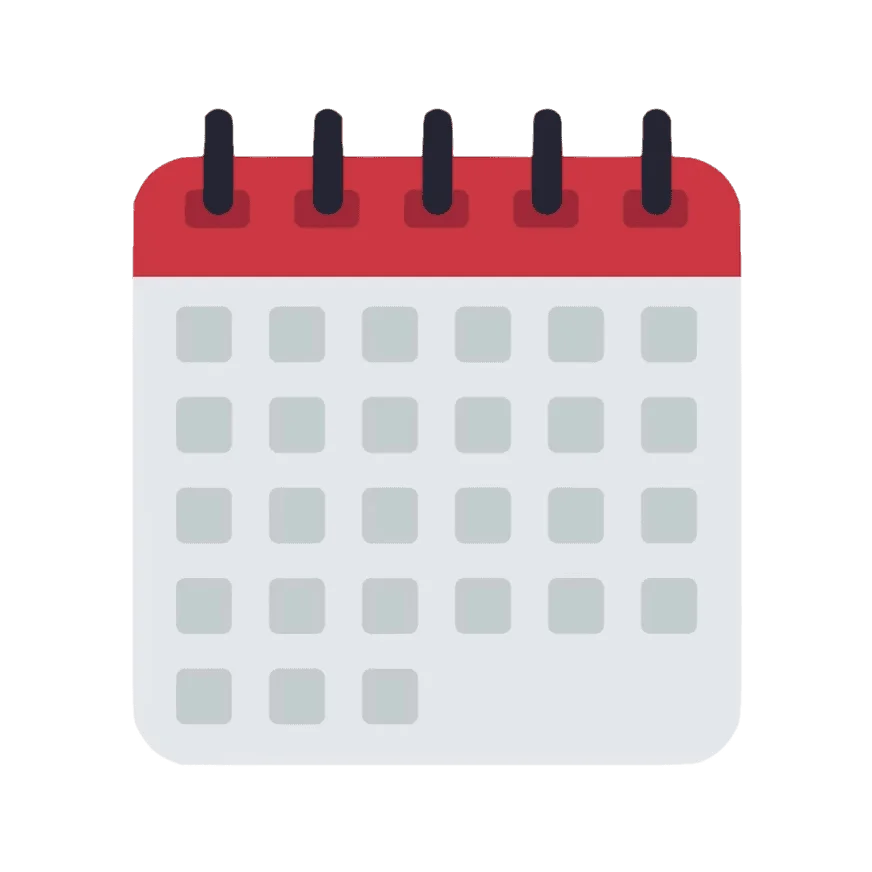 A minimalist vector graphic of a calendar